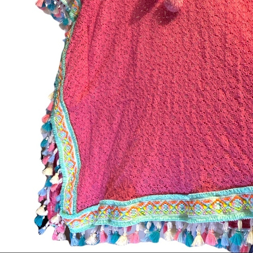 Velzera lace tasseled colorful kimono os - Picture 5 of 9